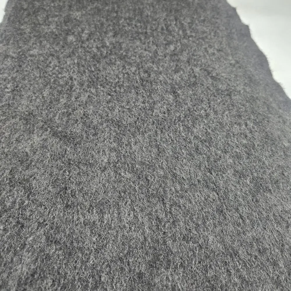 Unisex Warm Long Charcoal Gray 100% Cashmere Scarf with Fringe 12